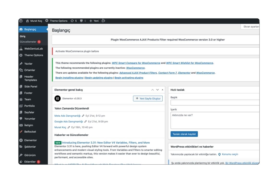 WordPress Hizmeti - muratkocads